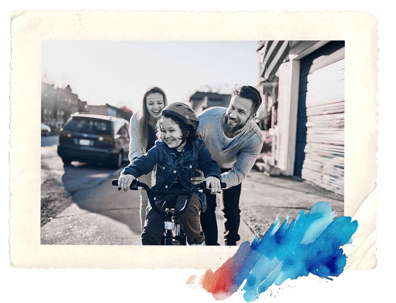 Child on bike