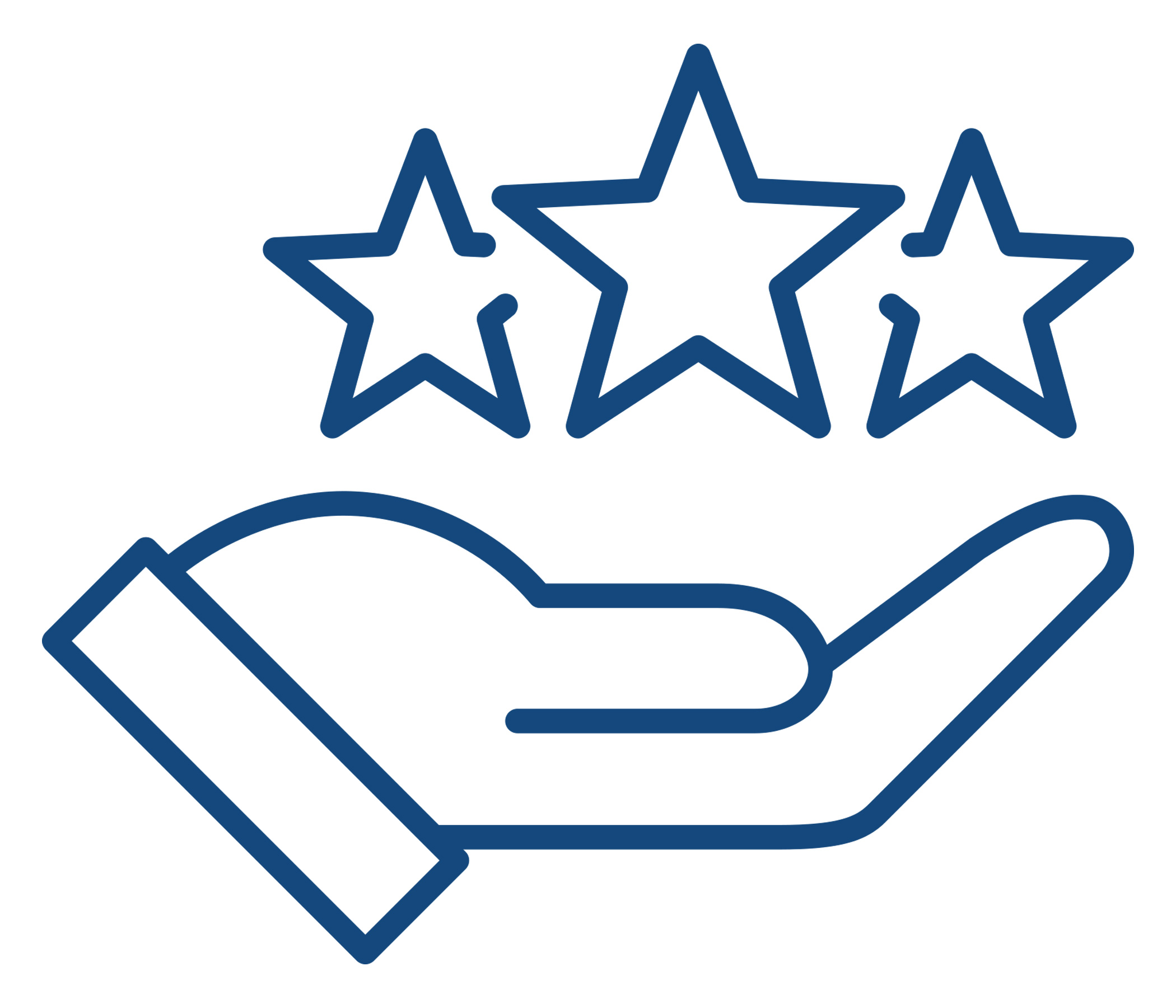 hand with stars