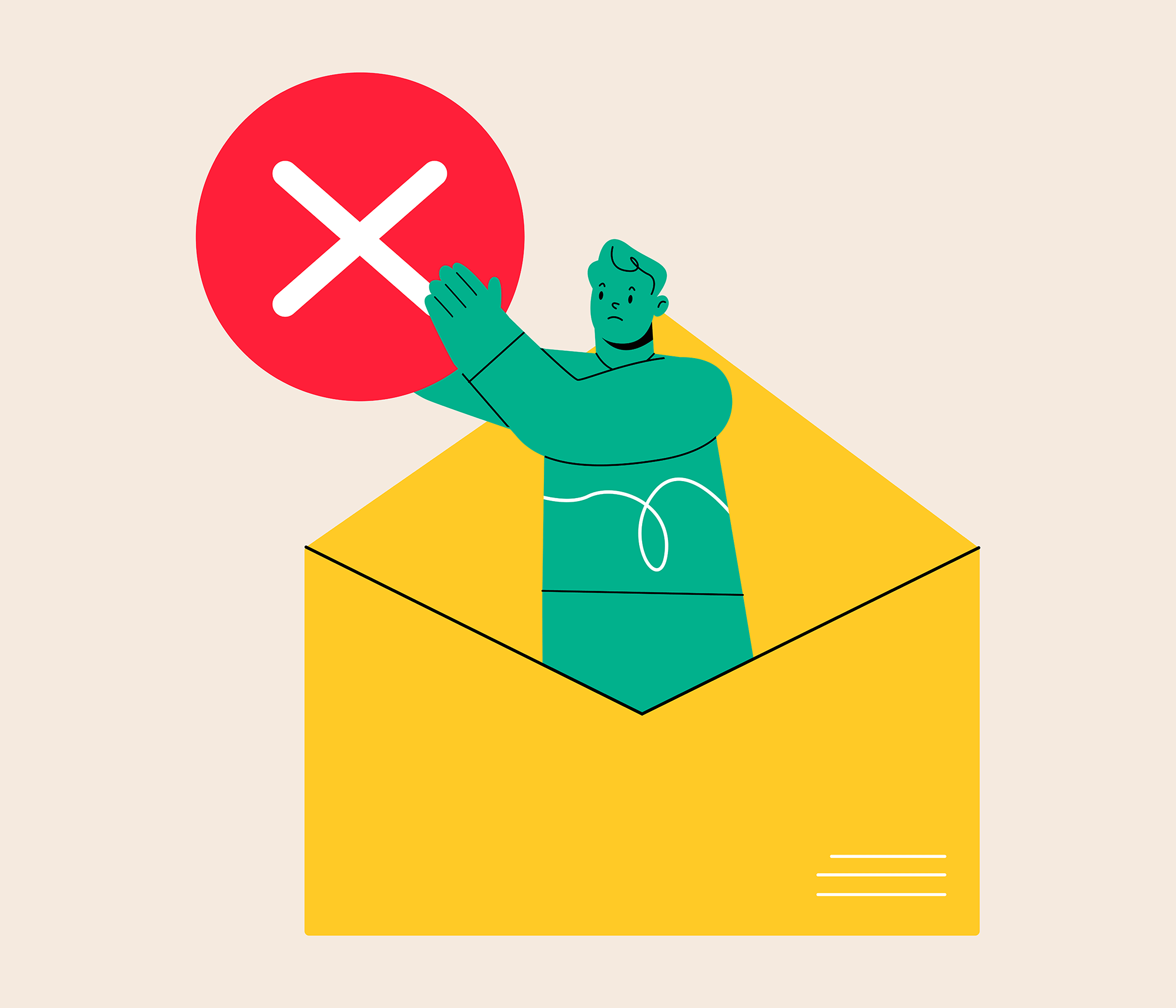 email with x